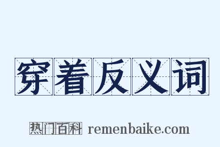穿着反义词是什么意思的图片